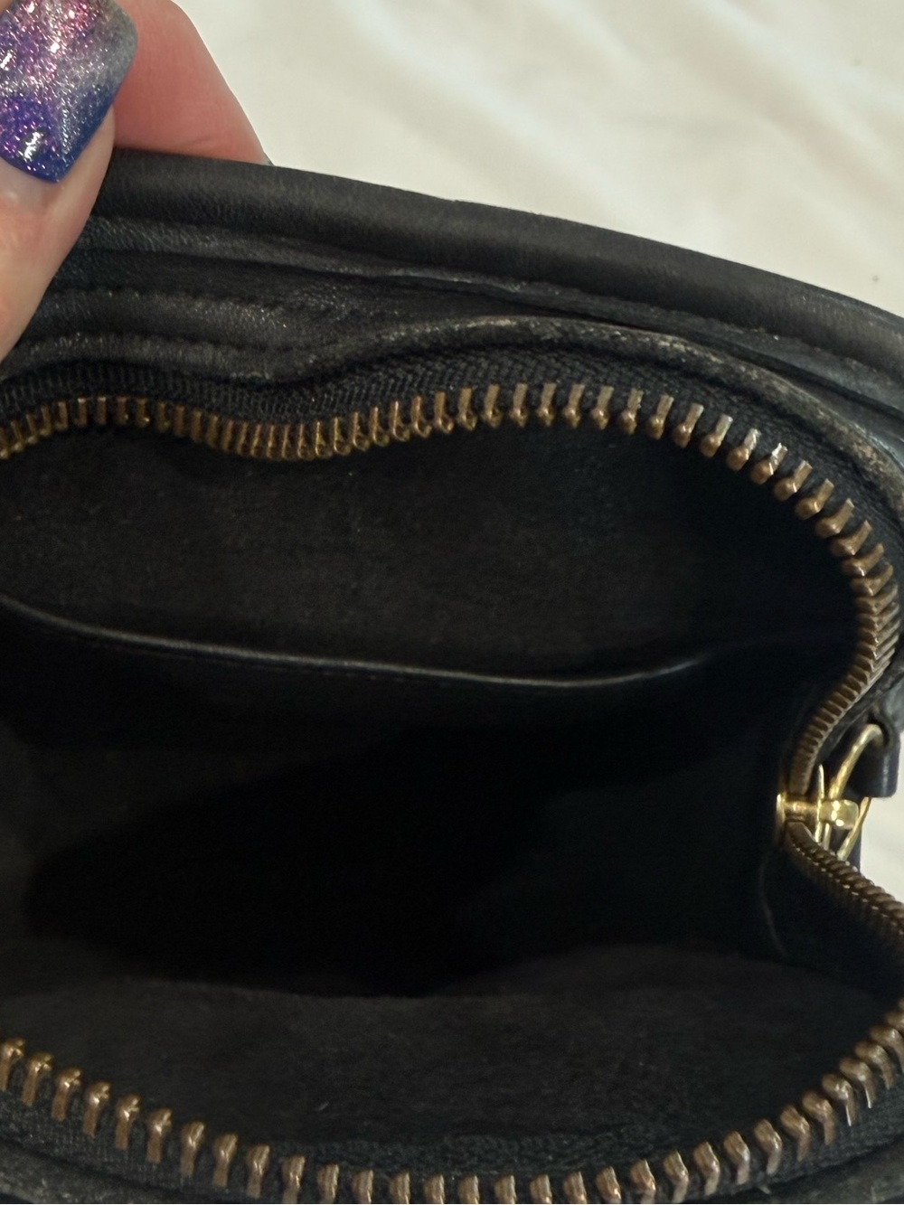 COACH VTG Kit Black Leather Crossbody 9973 # Style Camera Bag Zip Closure. - Picture 8 of 8